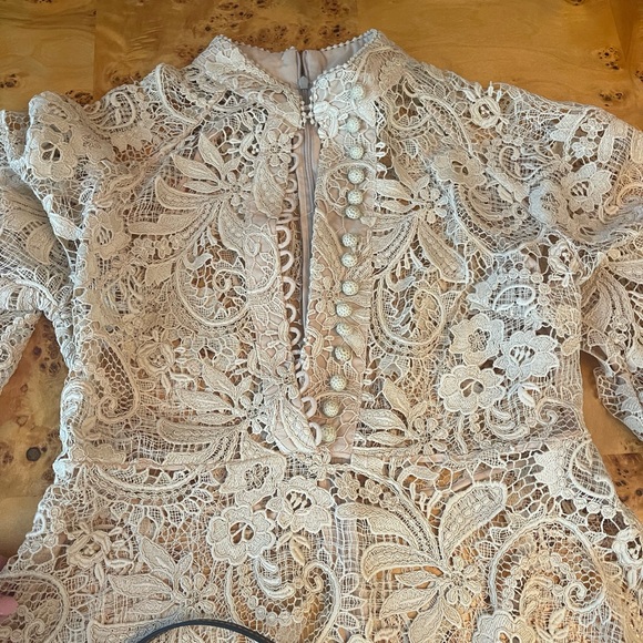 Zimmermann Waverly Lace Mini Dress Size 3 - Picture 4 of 5